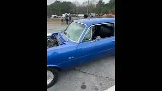 Nice blue big block Chevy nova with the tunnel ram #automobile #DragRacing TagChevyNova