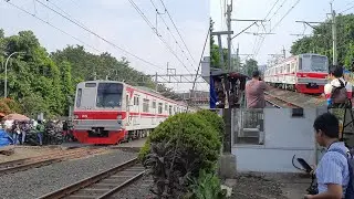 Uji ruang bebas KRL TM7000(7022) di Stasiun Kebayoran 5 Jul 2025