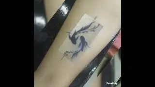 black red small koi fish tattoo design