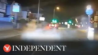Moment Leicester City player Hamza Choudhury is pulled over for drink-driving