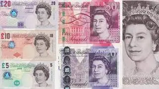 GREAT BRITAIN BANKNOTES (CLOSE UP, No Captions)