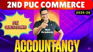 2nd PUC COMMERCE | Accountancy | Fix questions  | 12 marks Fix #2ndpuckarnataka