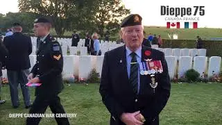 Dieppe75  - Major (Retd) Don Kennedy at the Dieppe Canadian War Cemetery.