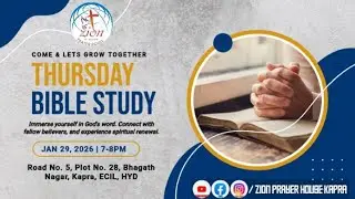 #LIVE Service| Bible Study-02 |29-Jan-2026|Rev Dr EA Daniel|Zion Prayer Ministries-Kapra