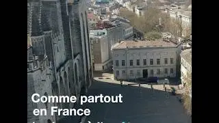 Covid-19 :Avignon désertée filmée par un drone