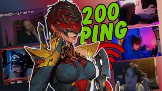 Streamers React to my 200 PING Black Widow Gameplay!