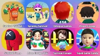 456 Survival But It's Prison, Rainbow But It's Alphabet War, Squid Game, Rainbow Garten