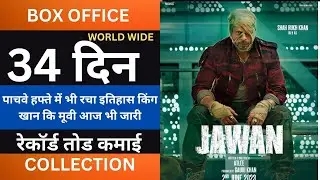 Jawan Box office collection, Shahrukh Khan, Jawan 34 Day Collection All Languages worldwide #jawan
