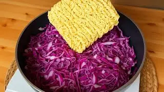 Do you have instant noodles and purple cabbage? This recipe is even better than fried rice!
