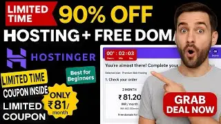 Hostinger Coupon Code 2025 | hostinger student discount Free domain 1 year | first time user