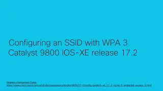 Настройка SSID WPA3 на Cisco Wireless Catalyst 9800
