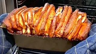 Pull Apart Cinnamon Bread | Made Without A Mixer, No Kneading! | How To Bake!