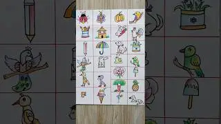 A To Z Alphabet Drawing | ABCD Drawing #Educationdrawin #drawing #satisfying #art