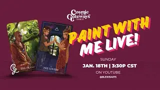 Paint with Me Live ep. 66 | Five of Cups | Creating the Cosmic Gateways Tarot