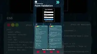 Form Validation Using Html,Css And Javascript || Source Code Link In Description 