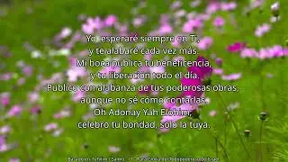 CANCIÓN   “ No me deseches en el tiempo de la vejez  ”  Basado en  Tehilim / Salmo 71