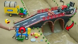 DIY Tractor Mini Solar Water Pump | Concrete & Brick Construction Science Project