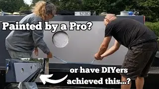 Adding a BORDER to our newly painted narrowboat