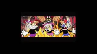 Cuphead Mugman & Ms.Chalice all after being turned into Devil Lackeys