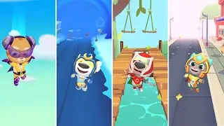Talking Tom Hero Dash: Super Ginger,Super Hank,Super Ben,Super Tom (Android/iOS) Gameplay