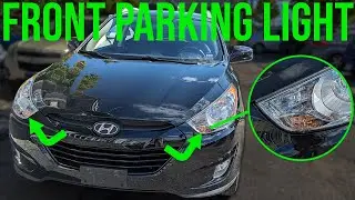 Как заменить лампу переднего габаритного огня - Hyundai Tucson (2010-2015)