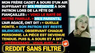 Mon frère a souri en coin et m'a présenté à son patron comme « le raté de la famille ». Alors son...