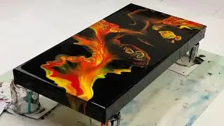 153. FIRE | Dutch Pour | Acrylic Pouring Tutorial