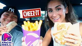 Trying Taco Bell's new Cheez-It Crunchwrap Supreme
