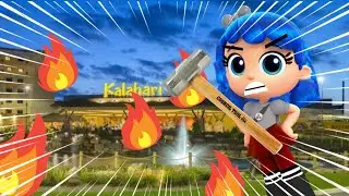 False(True&rsquo;s twin sister)misbehaves and destroys the Kalahari water park resort hotel/Grounded