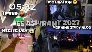 Morning Study Vlog As A IIT Jee Aspirant | Jee 2027 #jee #studyvlog #physicswallah #motivation 