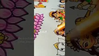 Cute Maa Durga group drawing😍❤️|| Cute drawing challenge #shorts #durgapuja