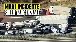 MAXI INCIDENTE SULLA TANGENZIALE DI MILANO: CI SONO 15 FERITI. GROVIGLIO DI AUTO