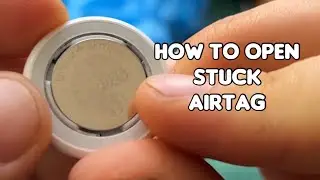 How to open stuck lid on AirTag