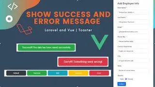CRUD Tutorial #2 - How to show success and error message with Vue 3 and Laravel 8