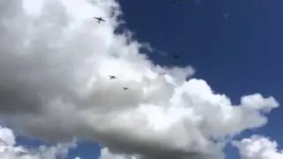 C-47 flyover at Carentan, June 2014