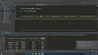 Print ASCII Table in Python