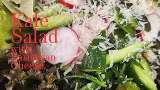 Kale salad with peramesan cheese