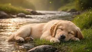 🐶💧 Peaceful Dog by the Stream | Relaxing Nature Sounds for Deep Sleep & Meditation