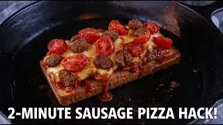 The 2-Minute Sausage Pizza Boat (Ultimate Pan-Fry Melt Hack, Under 450 Cal)