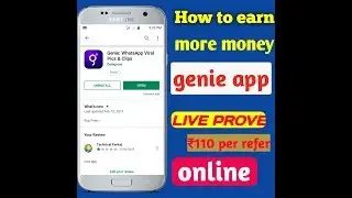 How To earn money from genie app//genie se paise kaise kamaye//unlimited money online
