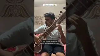 Day 3 of learning sitar. meend testing #sitar #sitarclass #bollywoodsongsonsitar