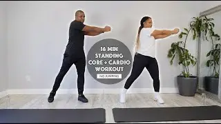Standing Core + Cardio Workout | No repeats, No equipment, No jumping 🔥