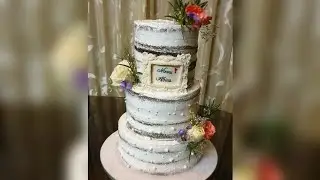 Three tier Whipped Cream Naked Cake... 😍