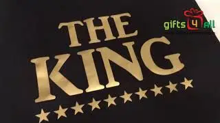 THE KING PRINTED IN GOLD MANS T SHIRT