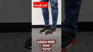 Adidas NMD Bred #onfeet #shorts #NMD #sneakers #fyp #adidas