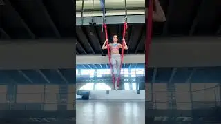 Aerial Tutorial: Single leg-locked straddle invert #silks #aerialyoga #yogaposes #tutorial