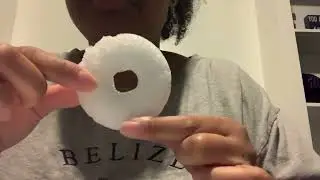 Powdery ice donuts with some hidden gems #iceeatingsounds #crunchy #asmrice #powderyice #iceeating