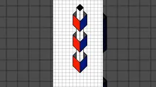 pillar inside cubes 3d illusion drawing #condsty