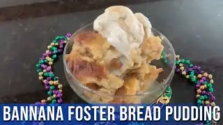 How to make Banana Foster Bread Pudding on a Pellet Grill | Cooking with Grilla Grills