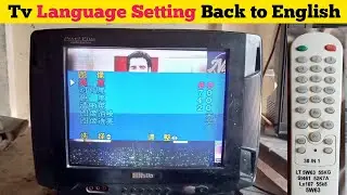Tv Language Setting In 1 mint | crt tv language change